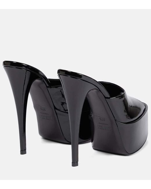 Paris Texas Black Marina Patent Leather Sandals