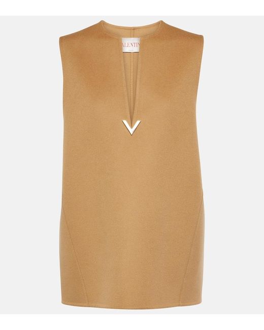 Valentino Natural Wool And Cashmere Top