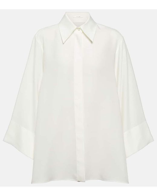 The Row White Hemd Malvina aus Seide