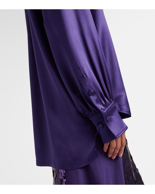 Joseph Blue Dieu Satin Blouse