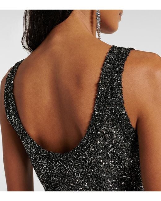Alessandra Rich Black Sequined Minidress