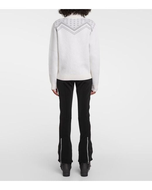 Jet Set Gray Wool Intarsia Turtleneck Sweater