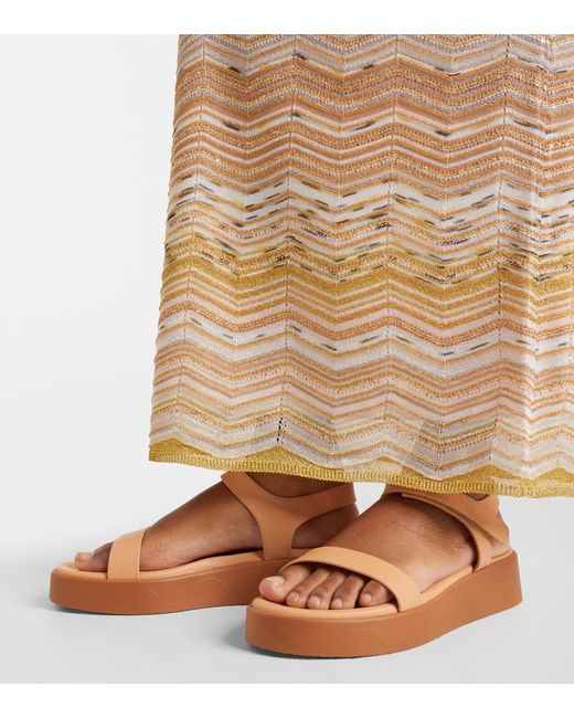 Ancient Greek Sandals Brown Leather Platform Sandals