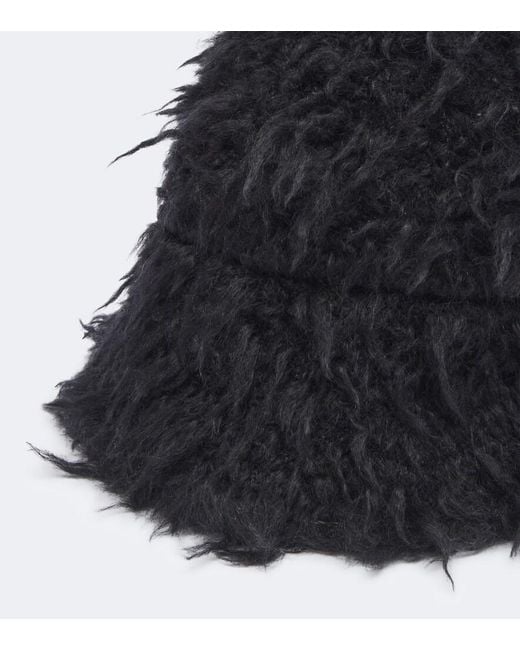 Fendi Black Wool-Blend Hat