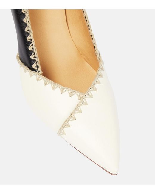 Gabriela Hearst White Aster Leather Pumps