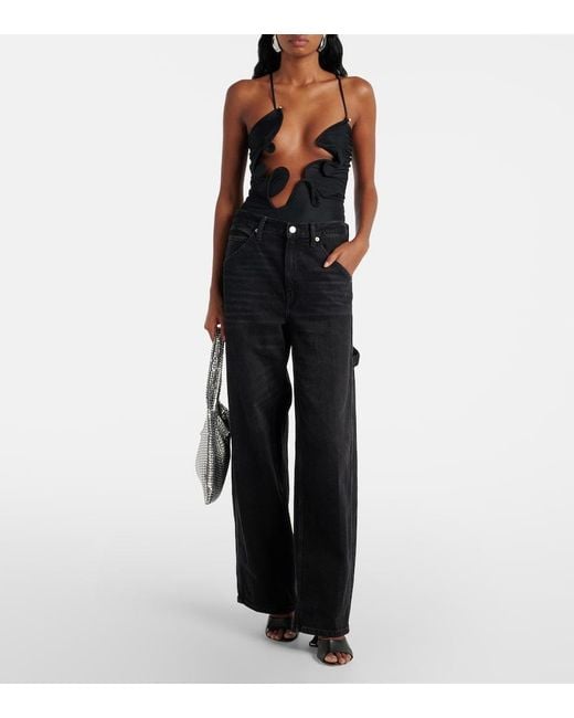 Christopher Esber Black Molded Venus Bodysuit