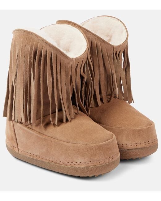 Stivali Doposci Cowboy Fringes di Inuikii in Brown