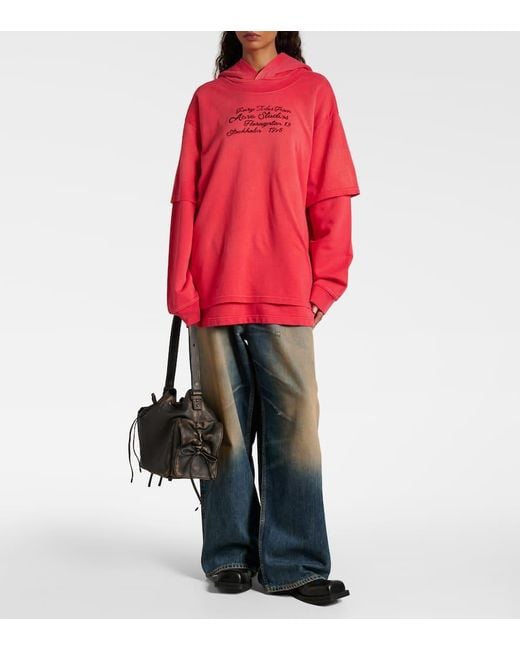 Acne Red Floor Cotton Sweatshirt