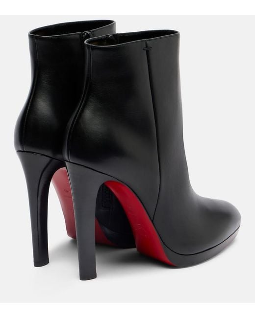 Christian Louboutin Black Ankle Boots Fannylove 120 Aus Leder