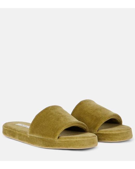 The Row Green Pillow Slides