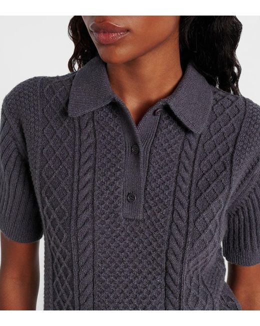 J.W. Anderson Blue Polohemd Aus Strick