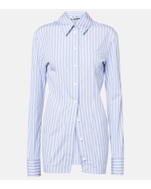 Camisa De Algodon A Rayas The Attico de color Blue