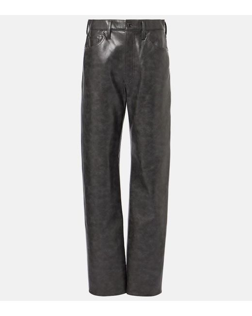 Agolde Gray Kelly High-Rise Pants