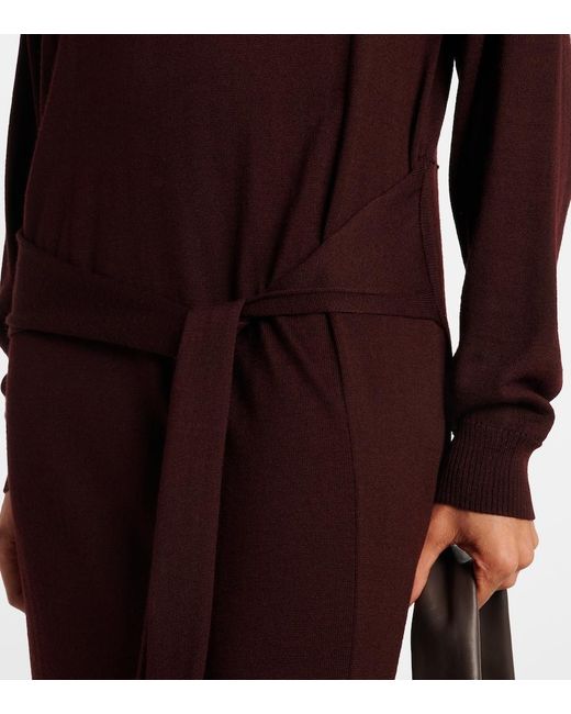 Lemaire Purple Belted Sweater Dress