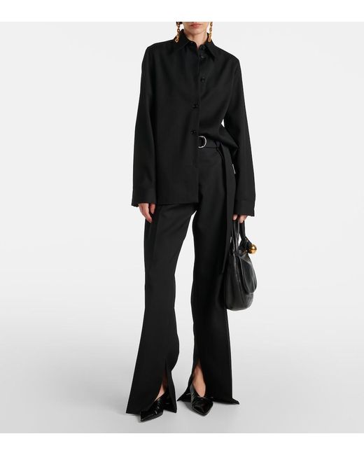 Jil Sander Black Virgin Wool Shirt