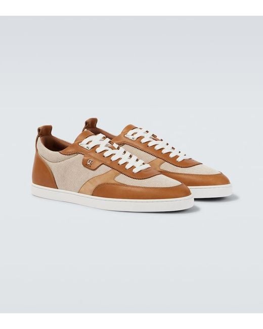 Sneakers Tutti Rui Con Pelle di Christian Louboutin in Brown da Uomo