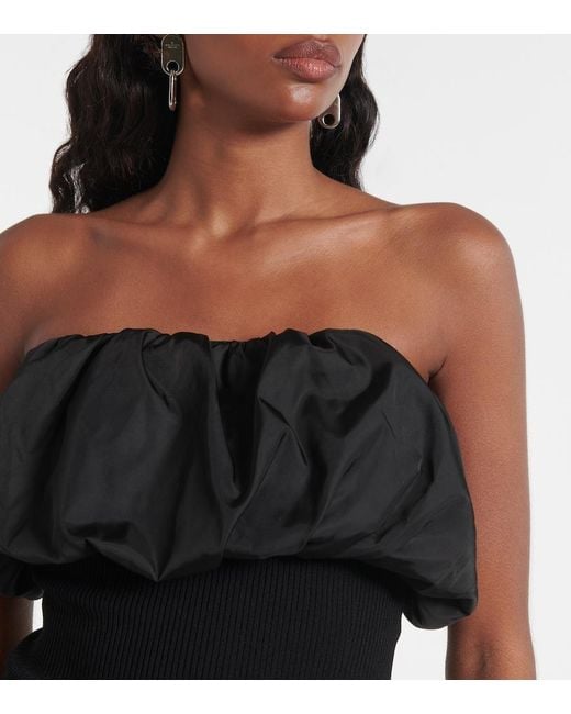 Ganni Black Draped Top