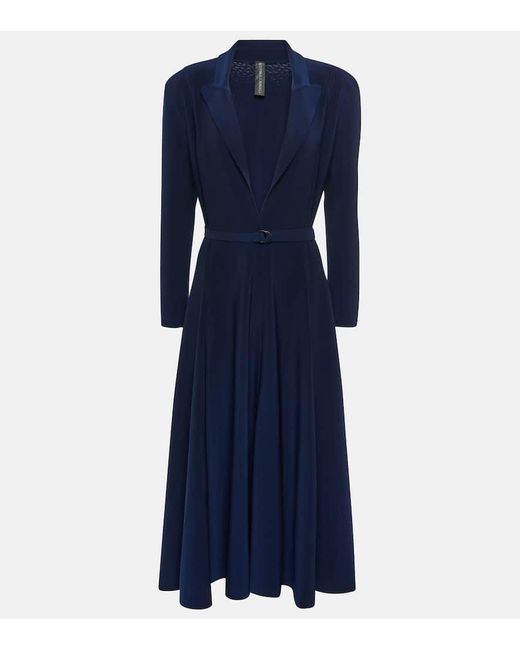 Norma Kamali Blue Jersey Midi Dress