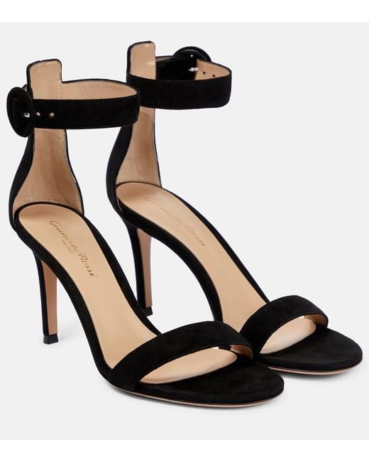 Sandali Portofino 85 di Gianvito Rossi in Black
