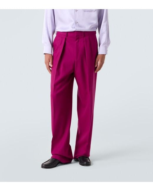 Tom Ford Pink Wool Twill Suit Pants for men