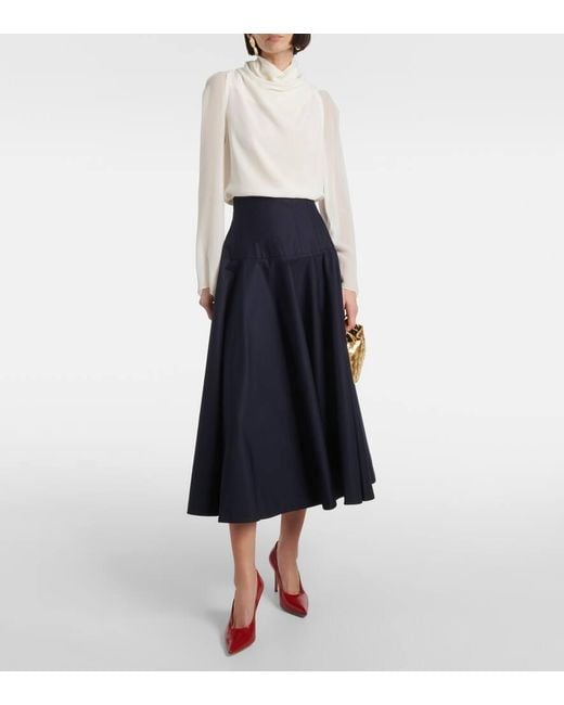 Altuzarra Blue Nell Cotton Maxi Skirt
