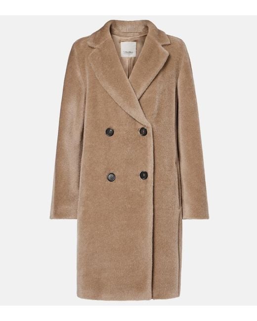 Max Mara Natural Roseto Alpaca And Wool Coat