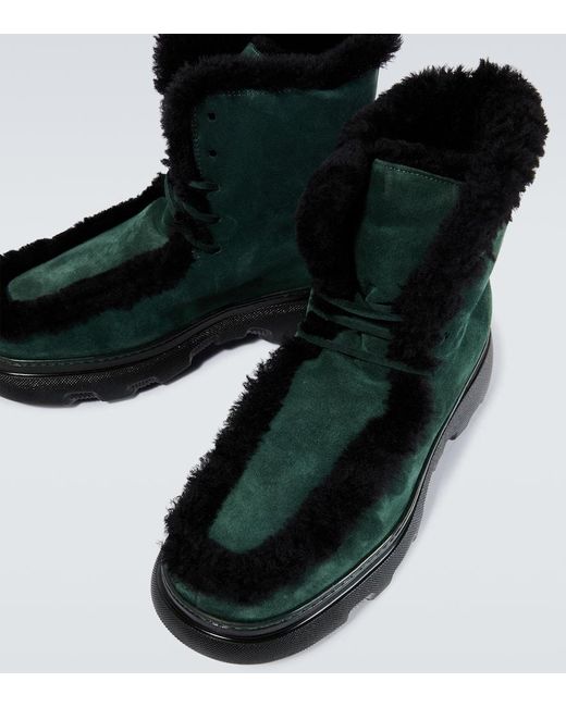 Burberry Schuhe "Creeper" aus Lammfell mit höherem Schaft in Green für Herren