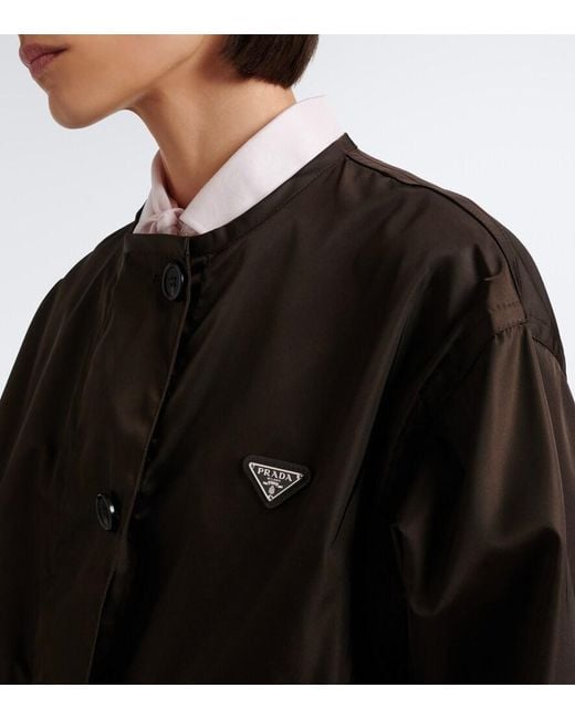 Prada Black Re-Nylon Cropped Jacket