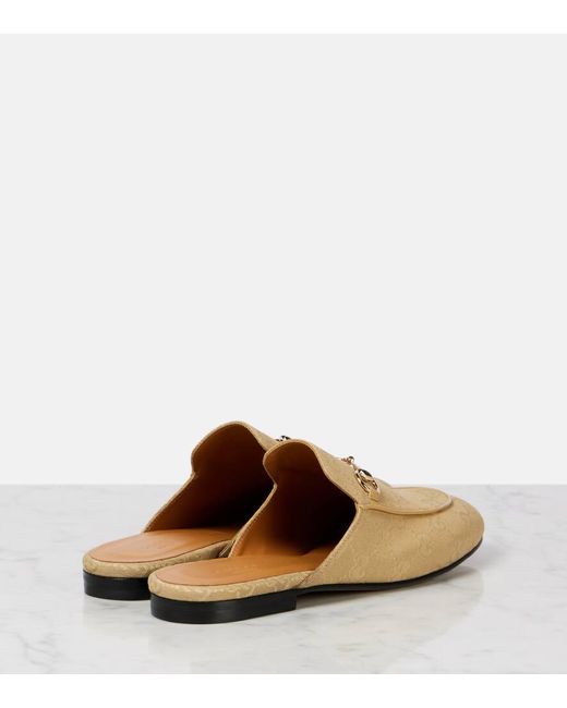 Princetown Horsebit GG キャンバスミュール GUCCI Princetown horsebit-detailed leather slippers | NET-A
