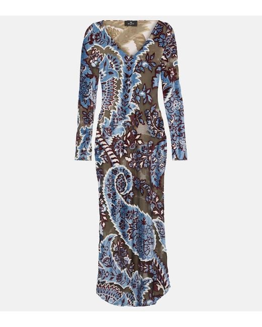 Maxi Dresses Etro en coloris Blue
