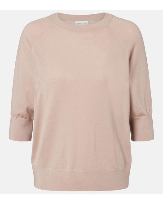 Dries Van Noten Natural Wool Sweater