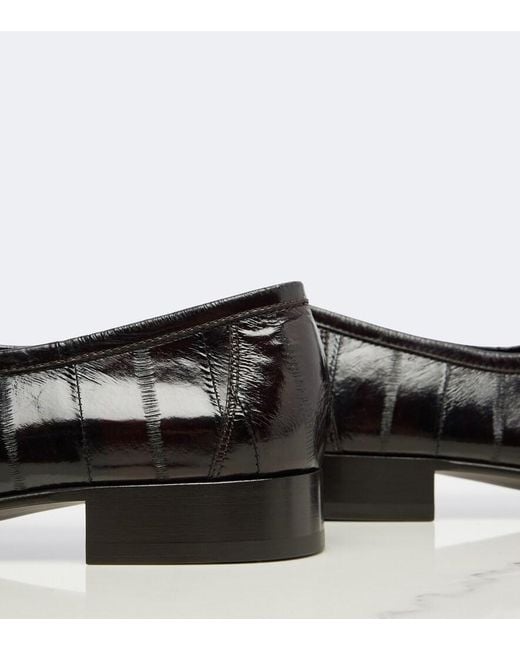 The Row Black Soft Leather Loafers