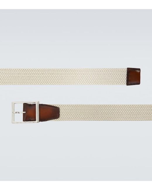 Cintura Classic con pelle di Berluti in Brown da Uomo