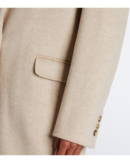 Isabel Marant Natural Clesa Wool And Cashmere Coat