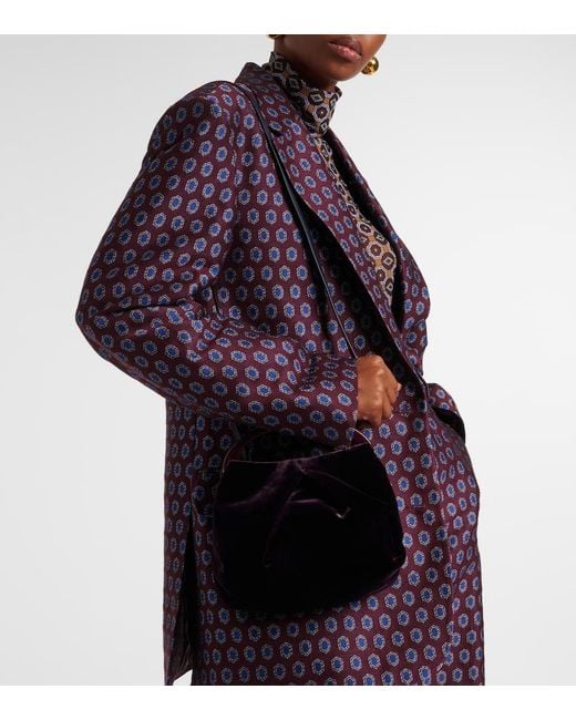 Dries Van Noten Black Tote Bag Crisp Small Aus Samt