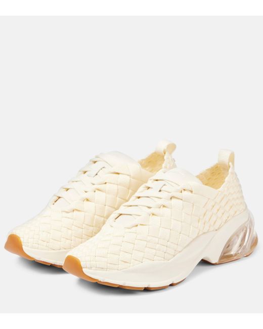 Tory Burch Natural Good Luck Woven Trainers