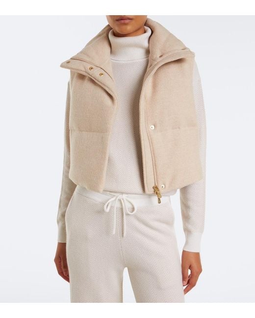 Eleventy Natural Wool Down Vest