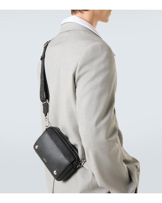 Loewe Black Pebble Small Leather Shoulder Bag for men