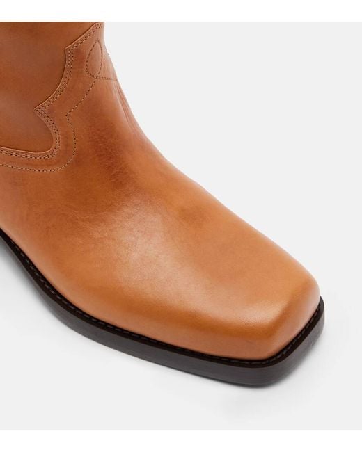 Paris Texas Brown Roxanne Leather Knee-High Boots