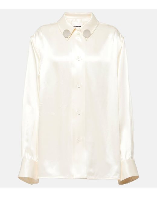 Jil Sander White Satin Shirt