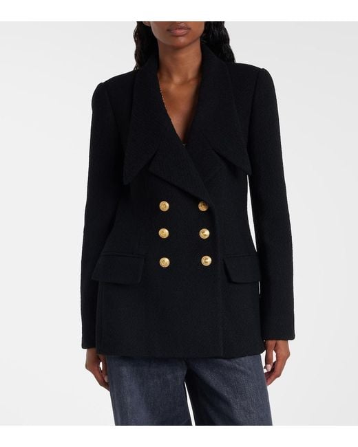 Chloé Black Wool-Blend Boucle Jacket
