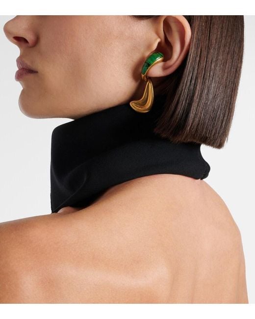 Khaite Metallic Cyclone 18Kt-Plated Drop Earrings