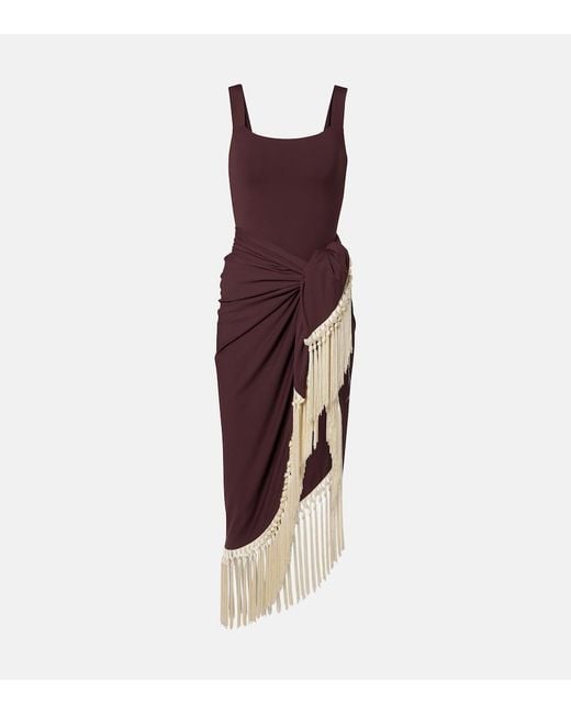 ‎Taller Marmo Purple Lido Swimsuit And Beach Cover-Up Set