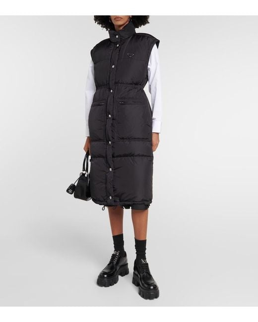 Prada Black Re-nylon Down Coat