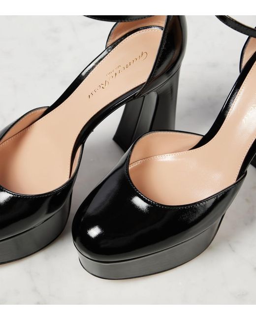Gianvito Rossi Black Bessie 100 Patent Leather Platform Pumps