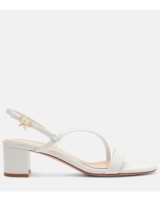 Gianvito Rossi White Betsey 45 Leather Sandals