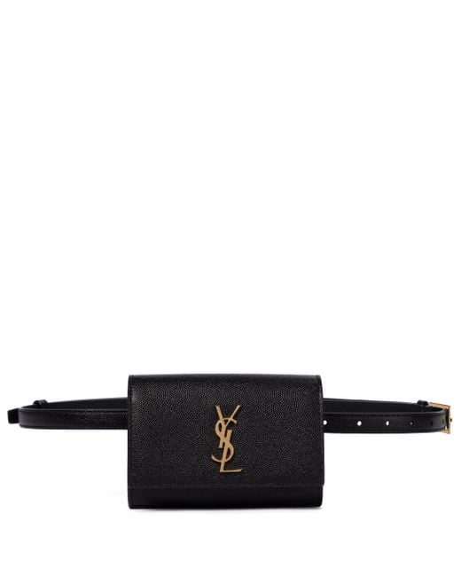 Saint Laurent Black Kate Leather Belt Bag