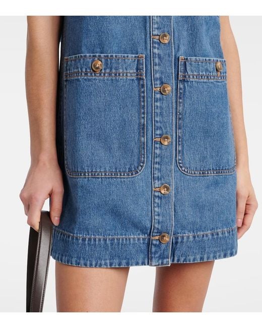 Veronica Beard Blue Oakley Denim Minidress