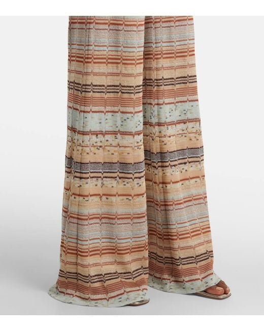 Missoni Natural Weite Hose Aus Haekelstrick