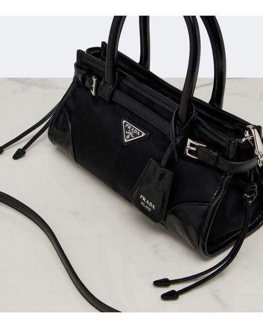 Prada Black Bonnie Small Re-Nylon Top-Handle Bag